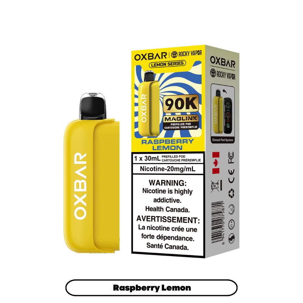 Rocky Vapor Oxbar Maglink 90K Prefilled Pod - Raspberry Lemon